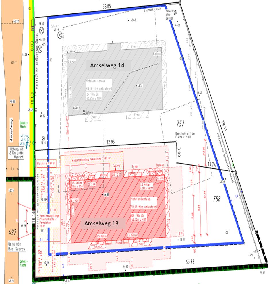 Amselweg Lageplan
